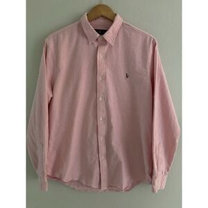 Polo Ralph Lauren Slim Fit Stretch Oxford Shirt Pink Size XL Preppy Old Money